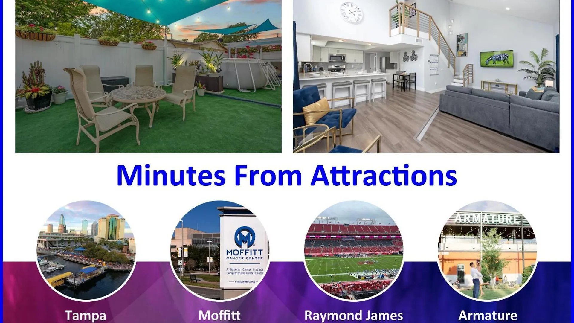 Tampa Long Stay- Pool-Wifi-Moffitt-Relocation-Raymond J Stadium-Central Location-Riverwalk-All New-St Joe Hospital 0*,